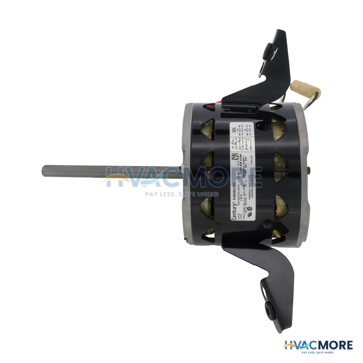 Century 5-5/8" 3-SPEED Fleximount Fan/Blower Motor (115V, 1075 RPM, 1/3 HP) FML1036