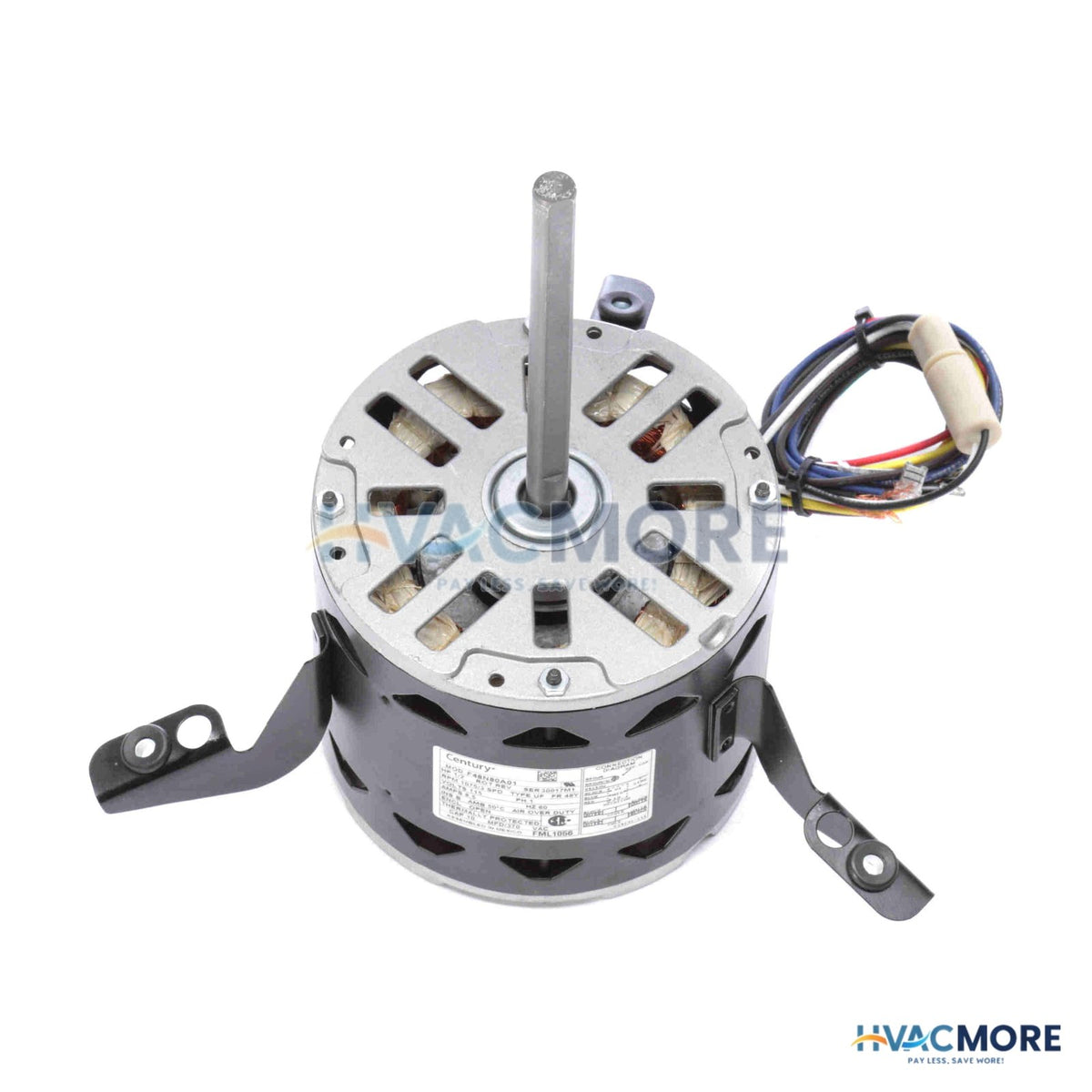 Century 5-5/8" 3-SPEED Fleximount Fan/Blower Motor (115V, 1075 RPM, 1/2 HP) FML1056