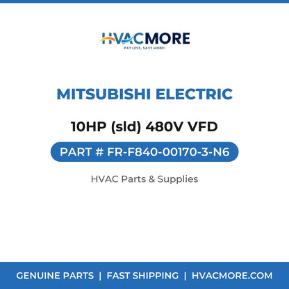 Mitsubishi Electric 10HP (sld) 480V VFD FR-F840-00170-3-N6