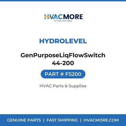 Hydrolevel GenPurposeLiqFlowSwitch 44-200 FS200