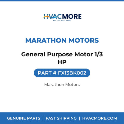 Marathon Motors General Purpose Motor 1/3 HP FX13BK002