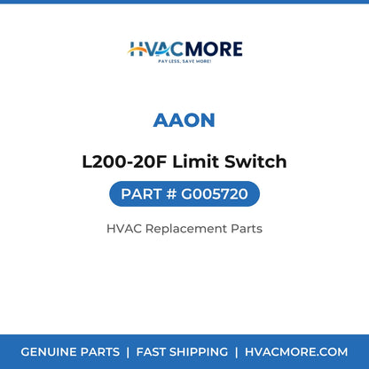 AAON L200-20F Limit Switch G005720