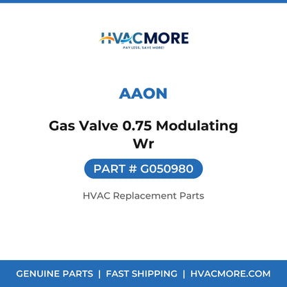 AAON Gas Valve 0.75 Modulating Wr G050980