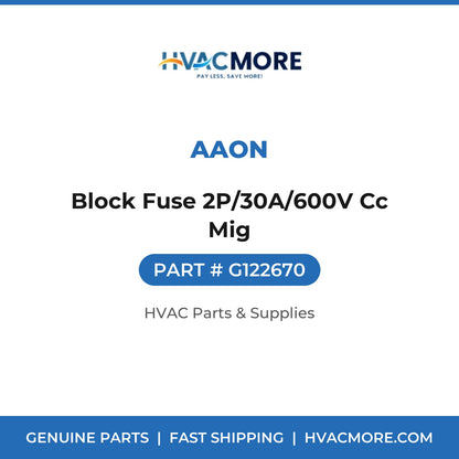 Aaon Block Fuse 2P/30A/600V Cc Mig G122670