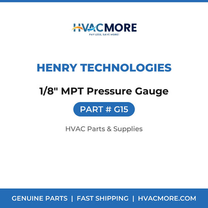 Henry Technologies 1/8" MPT Pressure Gauge G15