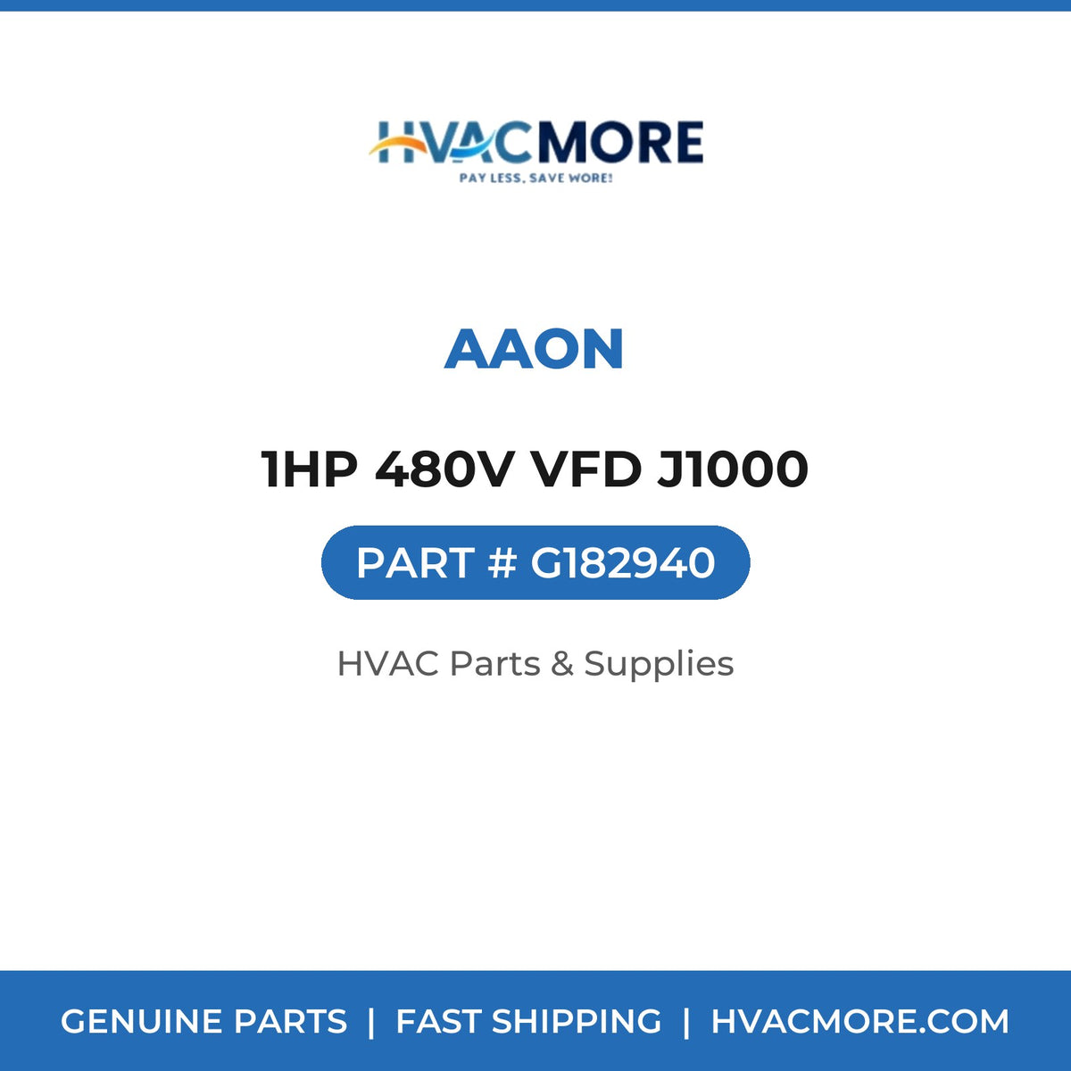 Aaon 1HP 480V VFD J1000 G182940