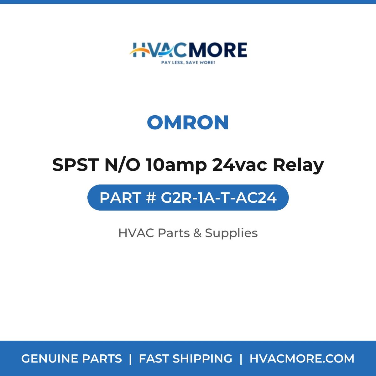 Omron SPST N/O 10amp 24vac Relay G2R-1A-T-AC24
