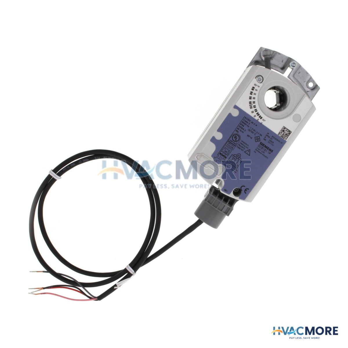 Siemens GDE Non-Spring Return 44 lb-in Electric Damper Actuator, 24V GDE146.1P