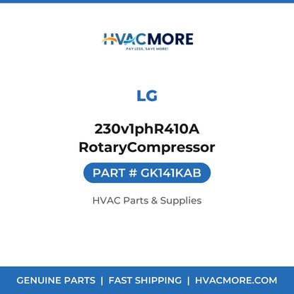 LG 230v1phR410A RotaryCompressor GK141KAB