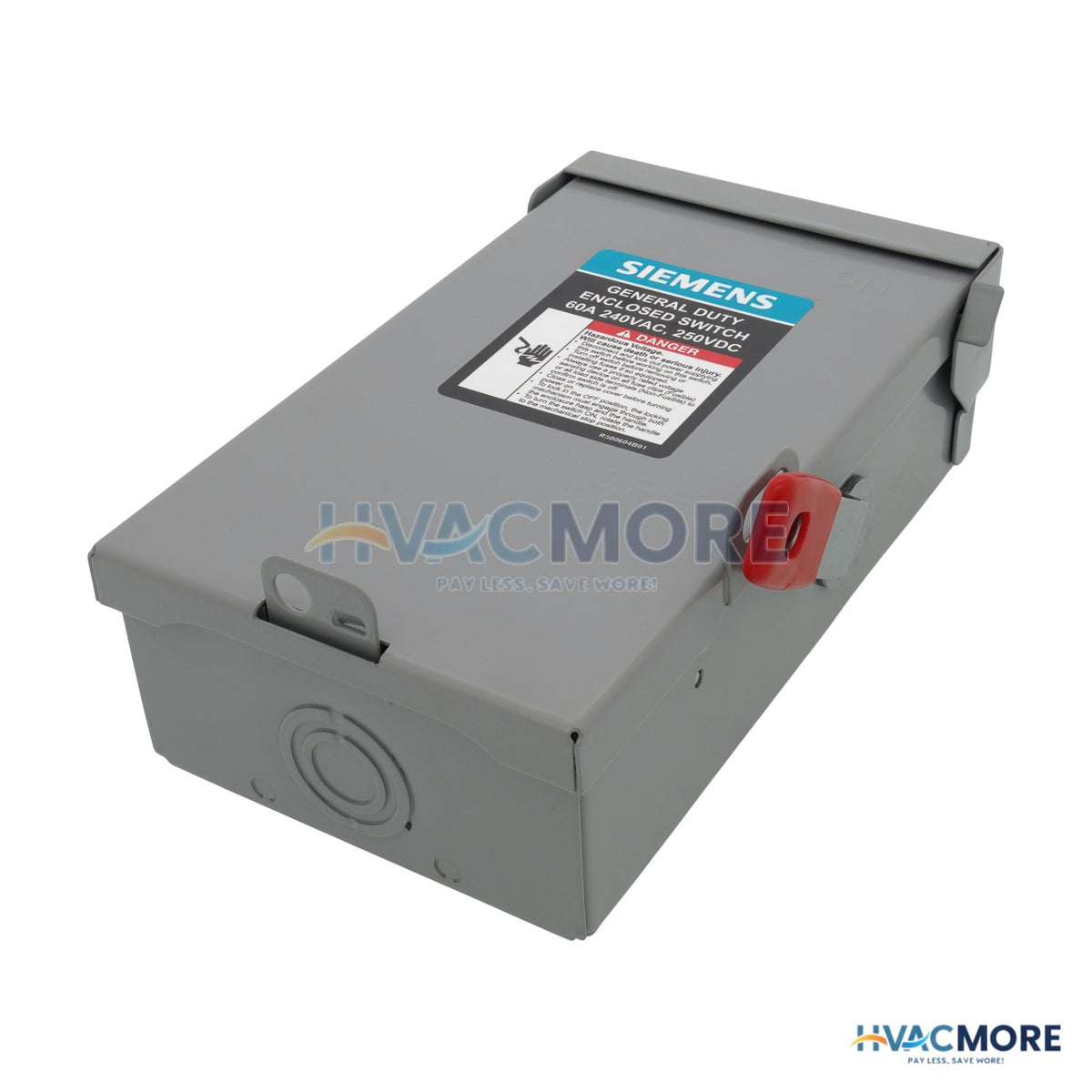 Siemens 60A Low-Voltage VBII Double-Break Enclosed Non-Fused Safety Switch, NEMA 1 Enclosure (240V) GNF322A