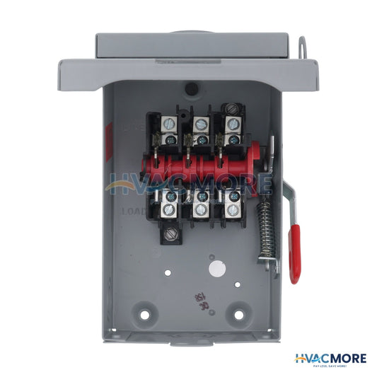 Siemens 60A Low-Voltage VBII Double-Break Enclosed Non-Fused Safety Switch, 3-POLE/3-WIRE (240V) GNF322RA