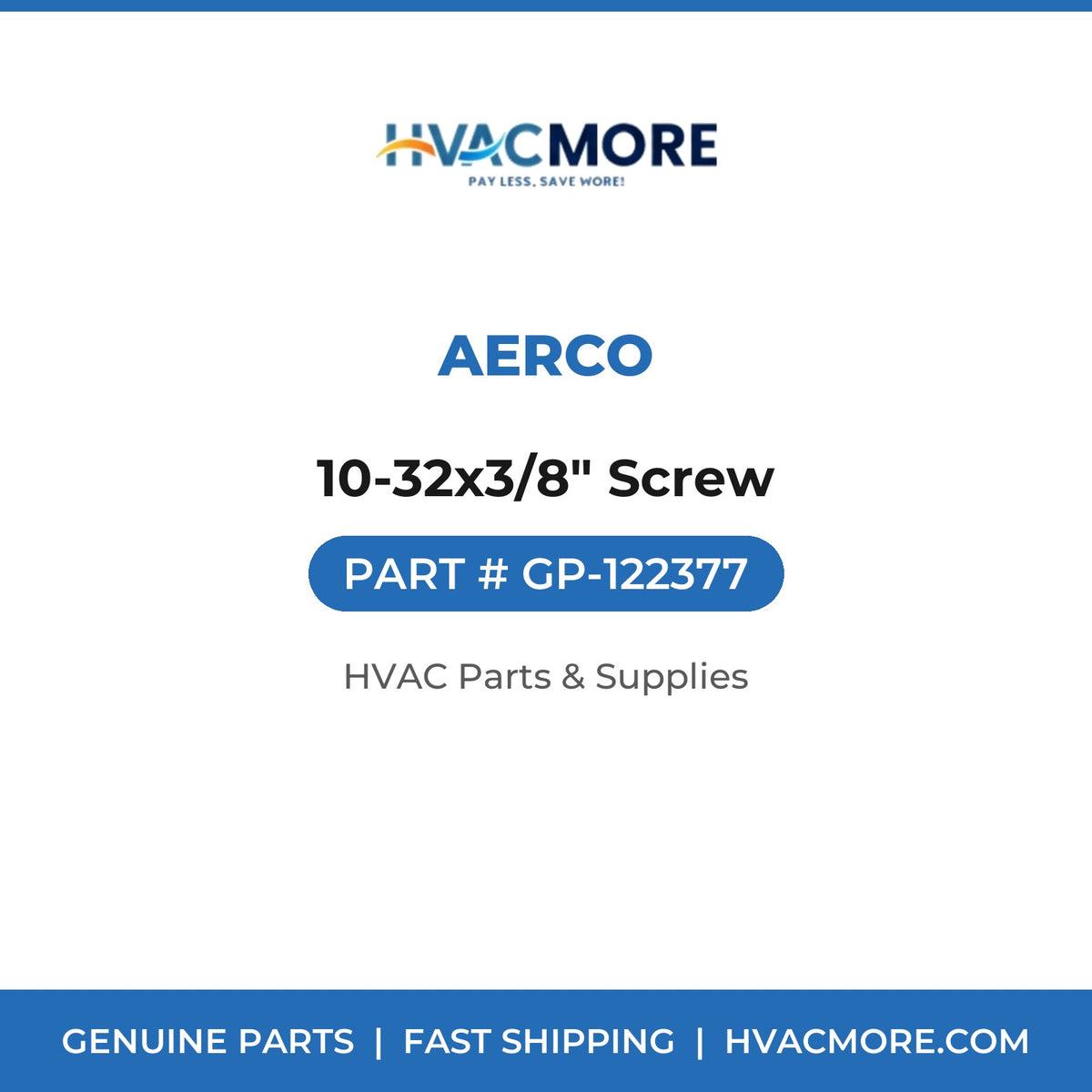AERCO 10-32x3/8" Screw GP-122377