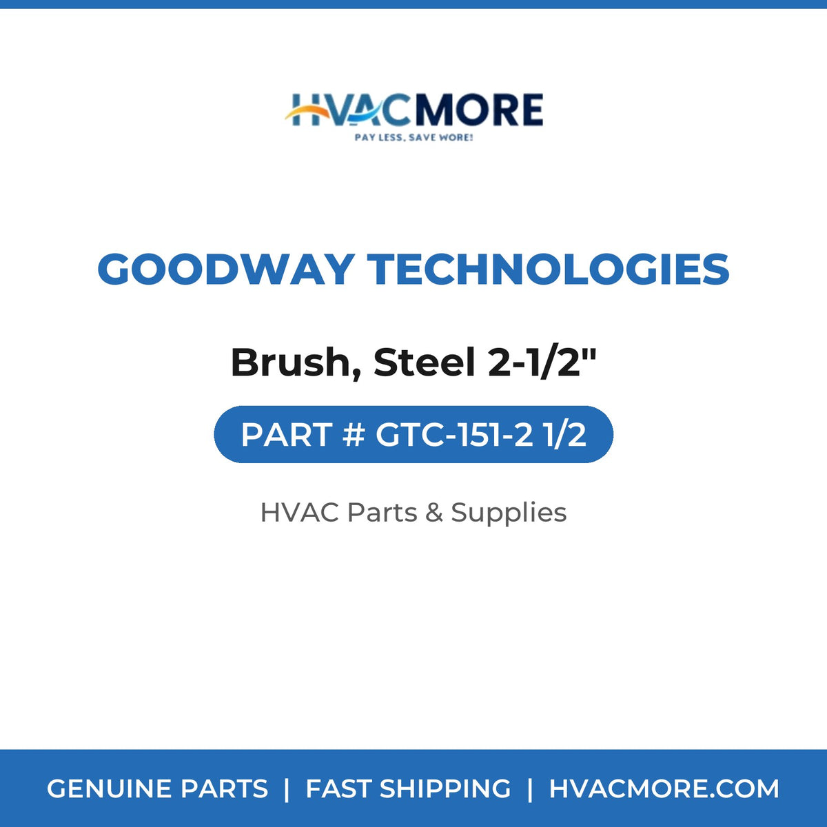 Goodway Technologies Brush, Steel 2-1/2" GTC-151-2 1/2