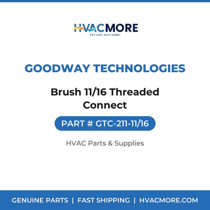 Goodway Technologies Brush 11/16 Threaded Connect GTC-211-11/16