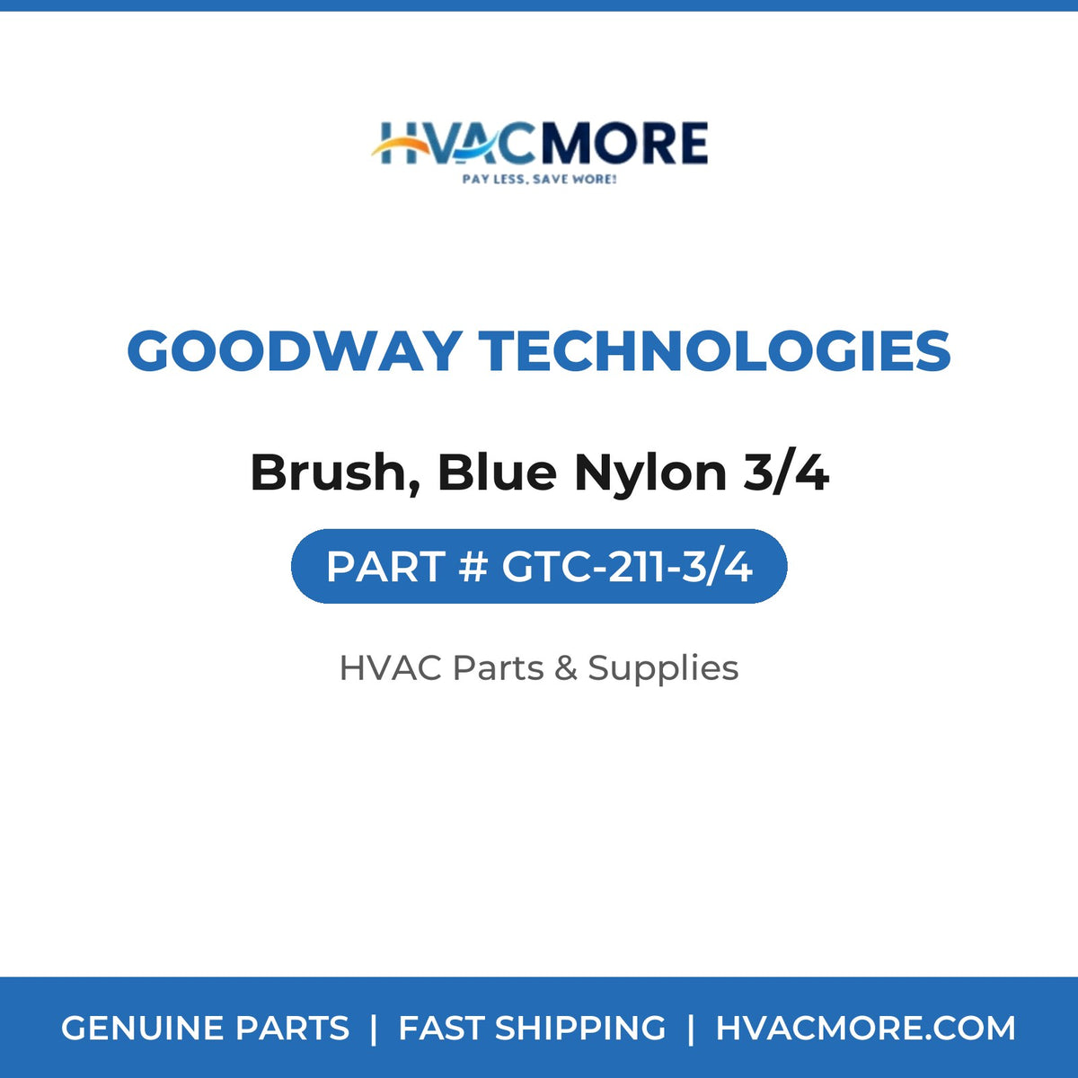 Goodway Technologies Brush, Blue Nylon 3/4 GTC-211-3/4