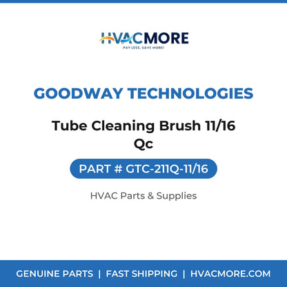 Goodway Technologies Tube Cleaning Brush 11/16 Qc GTC-211Q-11/16