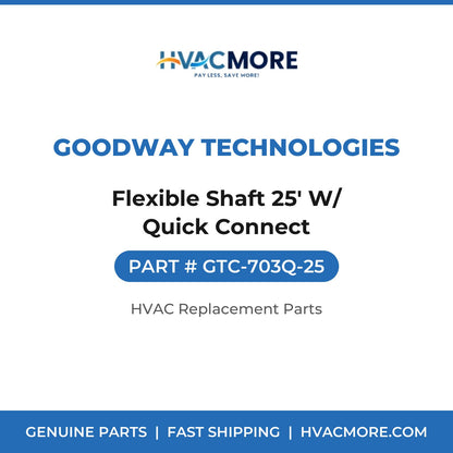 Goodway Technologies Flexible Shaft 25' W/ Quick Connect GTC-703Q-25