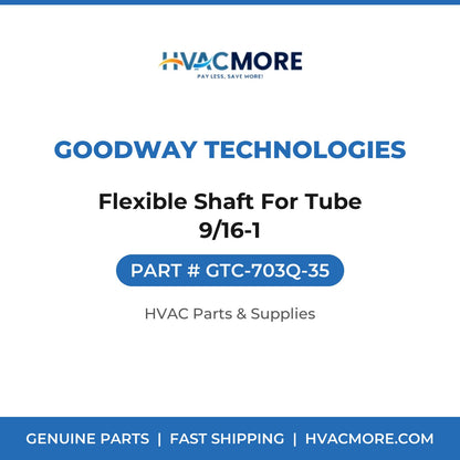 Goodway Technologies Flexible Shaft For Tube 9/16-1 GTC-703Q-35