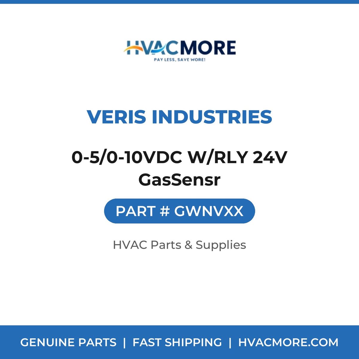 Veris Industries 0-5/0-10VDC W/RLY 24V GasSensr GWNVXX