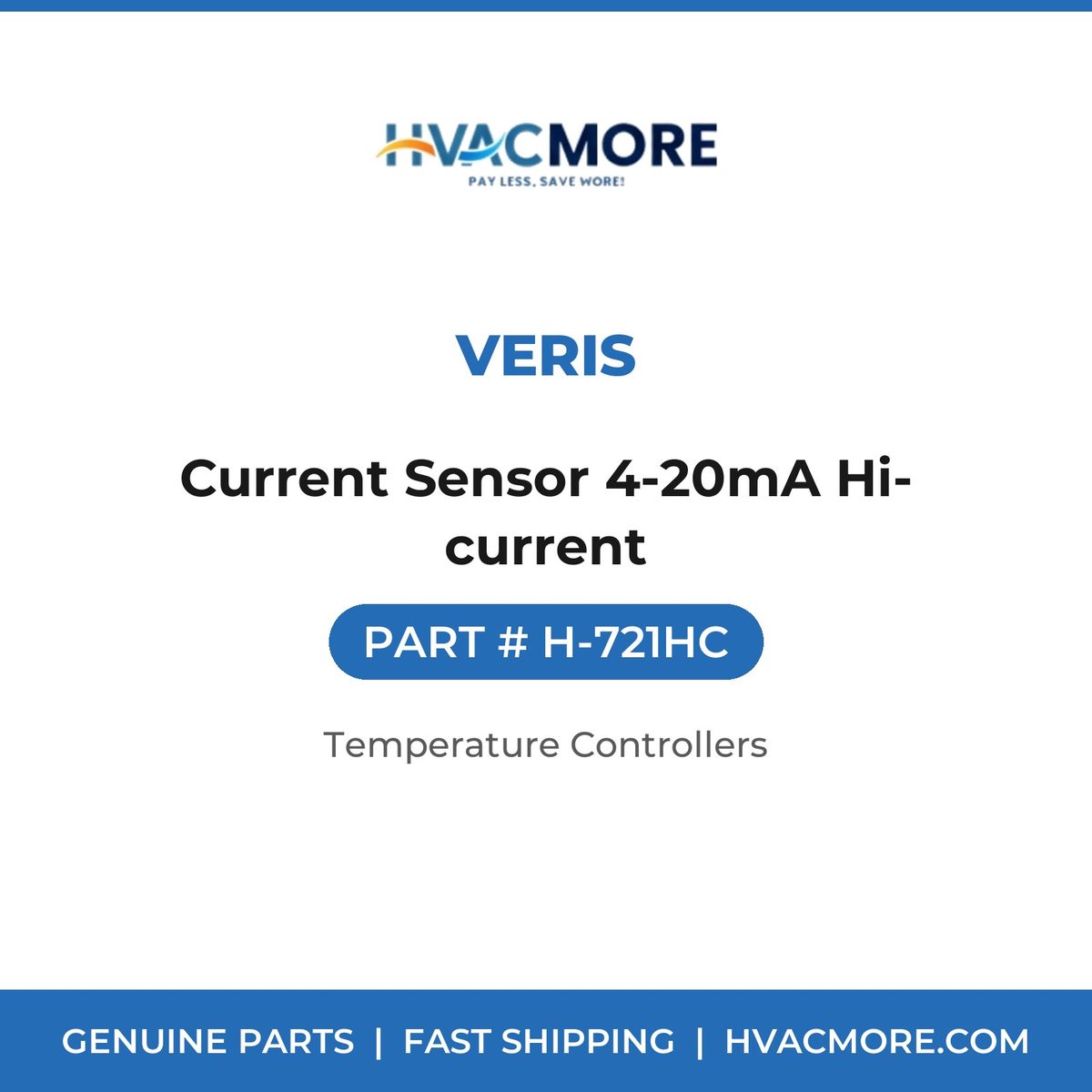 Veris Current Sensor 4-20mA Hi-current H-721HC