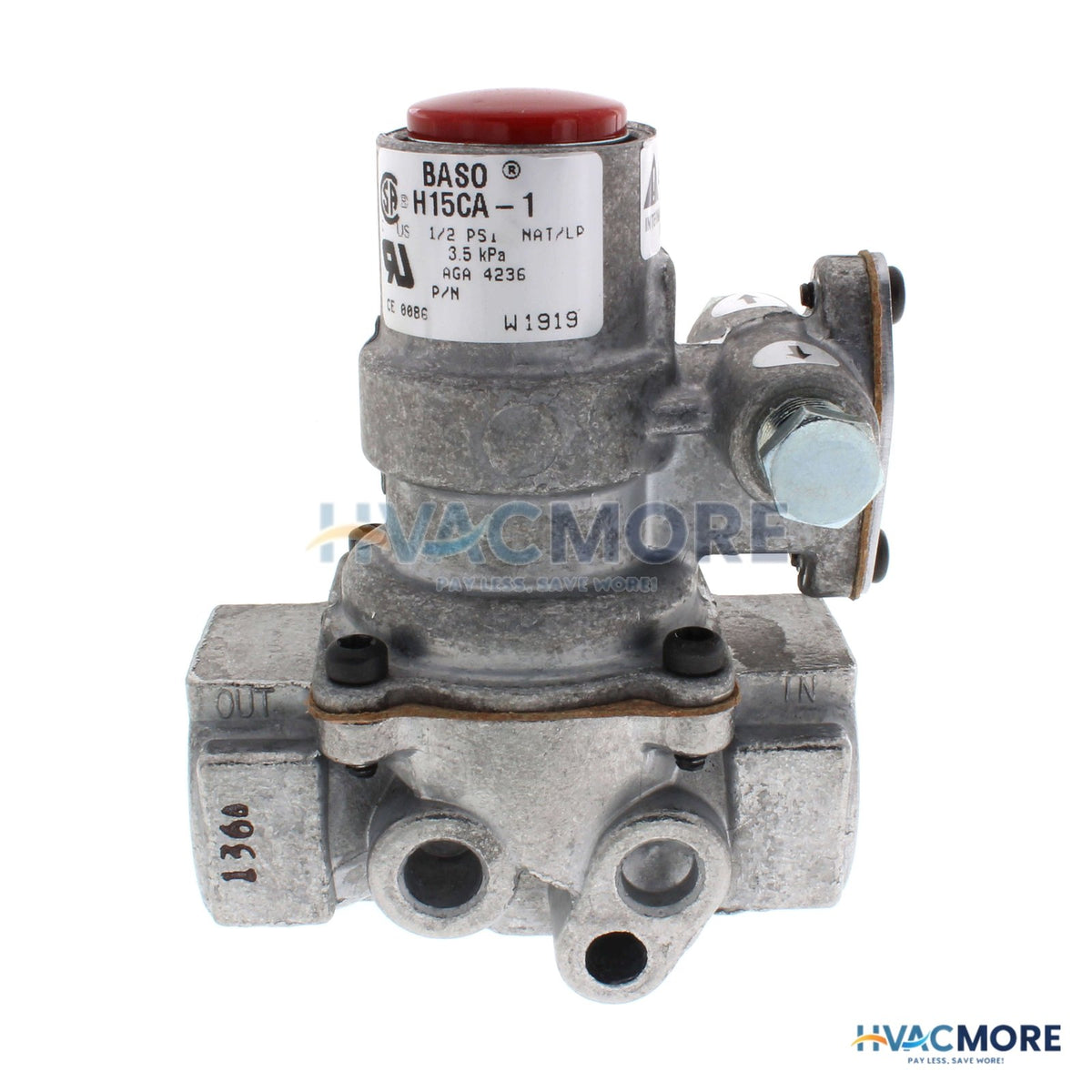 Baso Gas Products 1/2" Baso Automatic Internal Pilot Gas Valve (322,000 BTU) H15CA-1