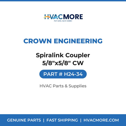 Crown Engineering Spiralink Coupler 5/8"x5/8" CW H24-34