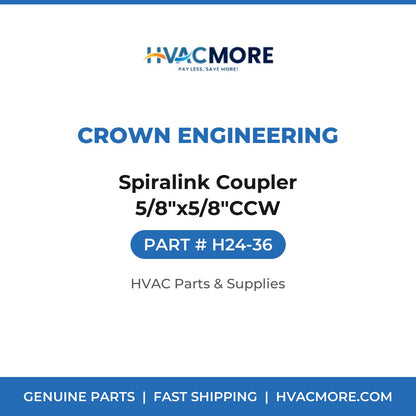 Crown Engineering Spiralink Coupler 5/8"x5/8"CCW H24-36