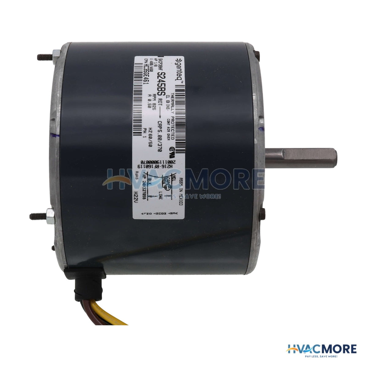 Carrier 1/8 HP CW 400/460V 825 RPM 1PH 48FR Condenser Fan Motor HC35GE461