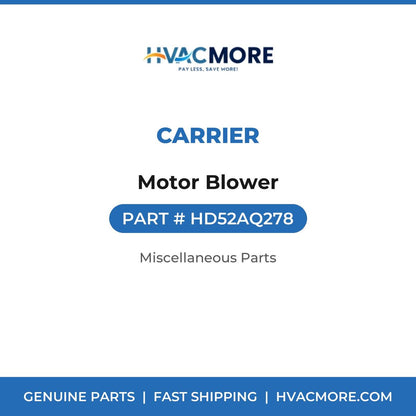 Carrier Motor Blower HD52AQ278