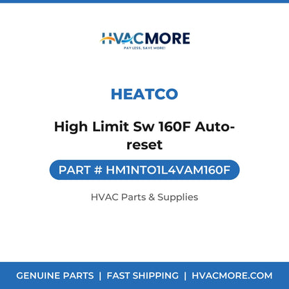 Heatco High Limit Sw 160F Auto-reset HM1NTO1L4VAM160F