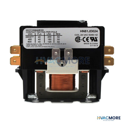 Carrier 1 Pole Contactor (24V, 40 Amp) HN51JD024