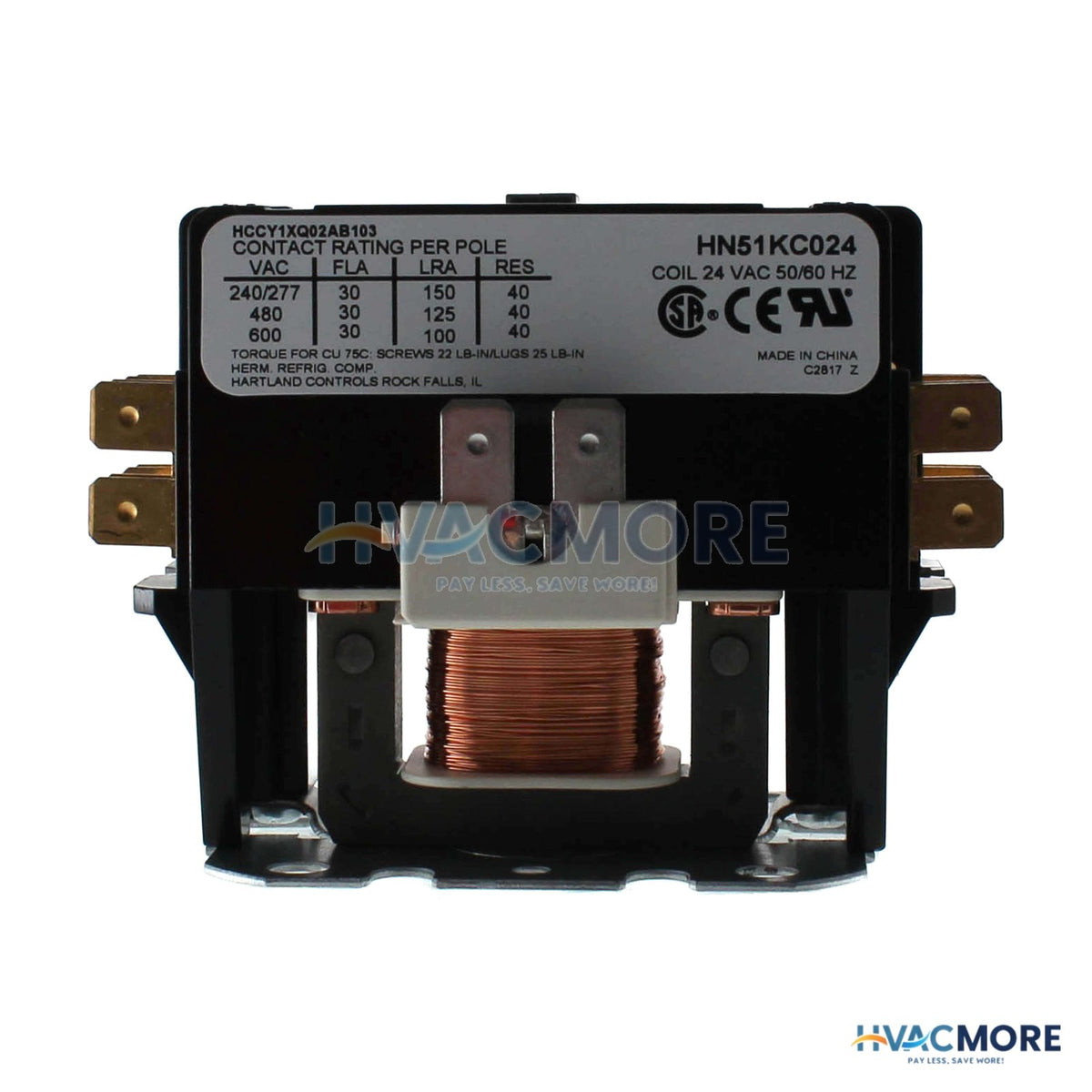 Carrier 1 POLE 24V 30 Amp Contactor HN51KC024
