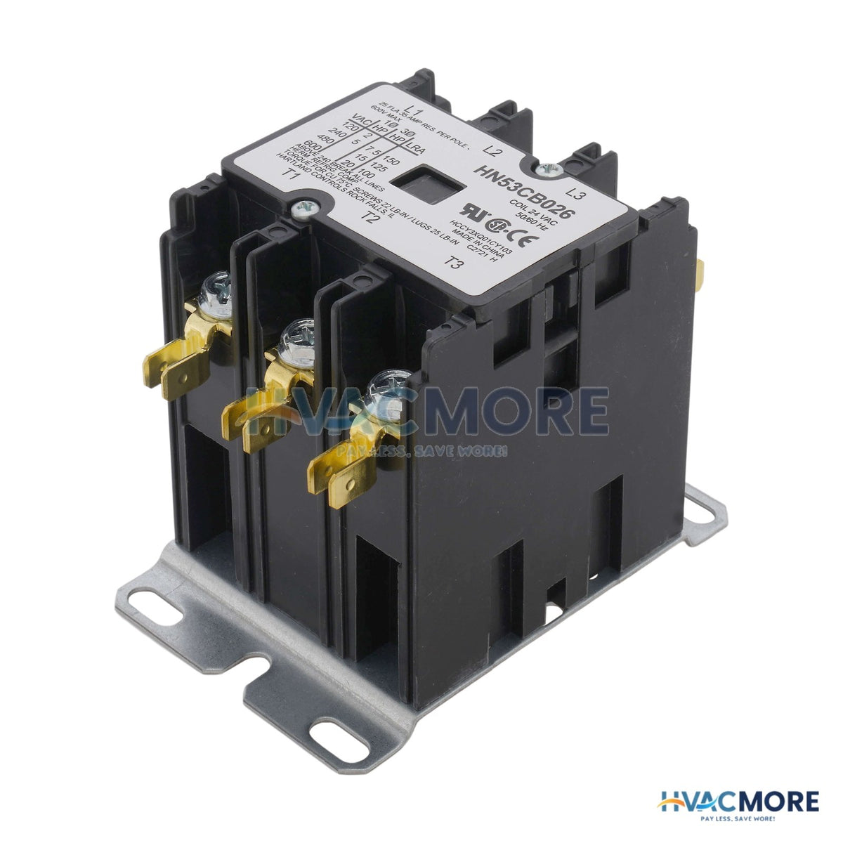 Carrier 3 Pole Contactor, 24V 25 Amp HN53CB026