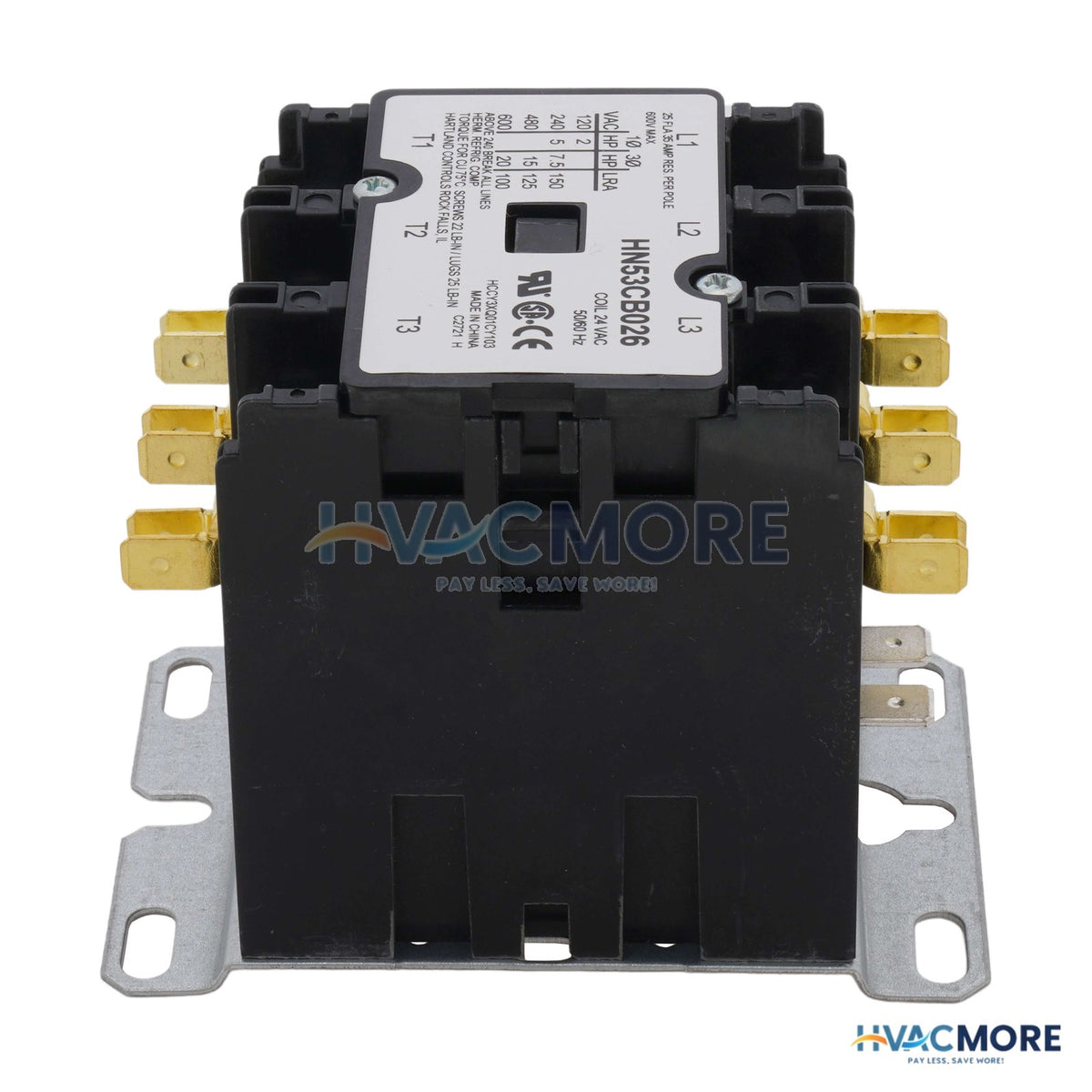 Carrier 3 Pole Contactor, 24V 25 Amp HN53CB026