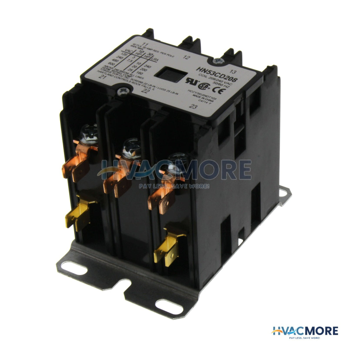 Carrier 3 Pole Contactor, 208/240V 40 Amp HN53CD208