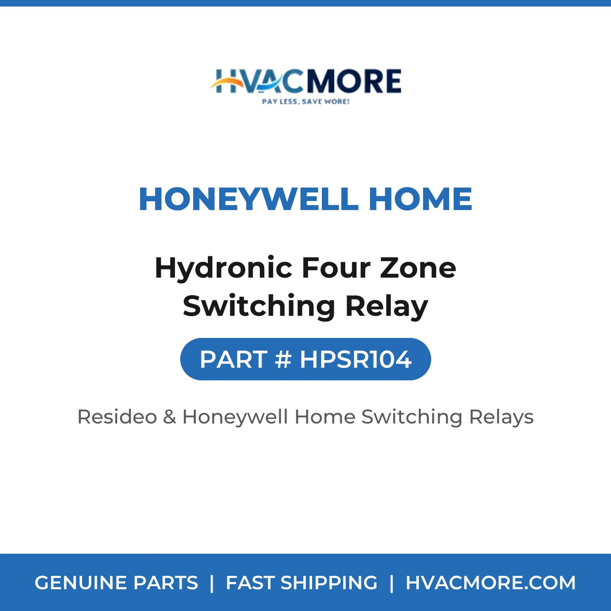 Honeywell Home Hydronic Four Zone Switching Relay HPSR104