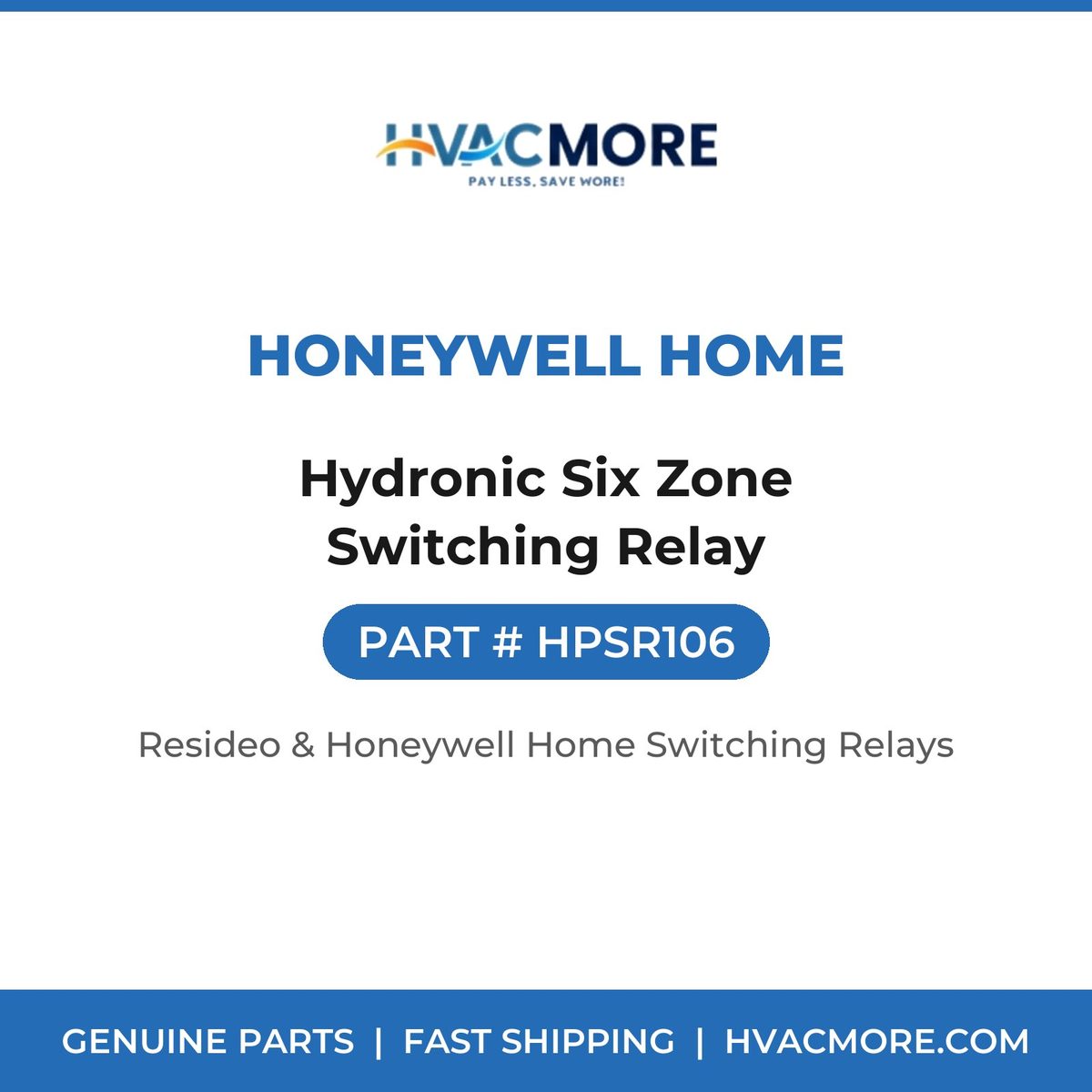 Honeywell Home Hydronic Six Zone Switching Relay HPSR106