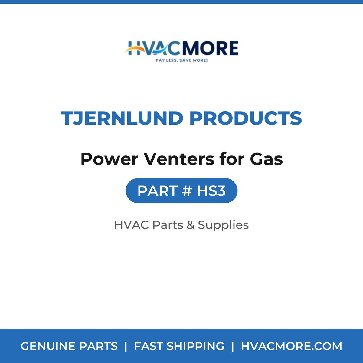 Tjernlund Products Power Venters for Gas HS3