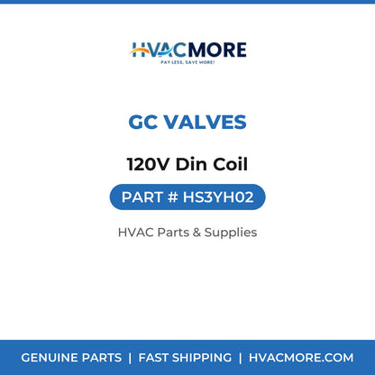 GC Valves 120V Din Coil HS3YH02