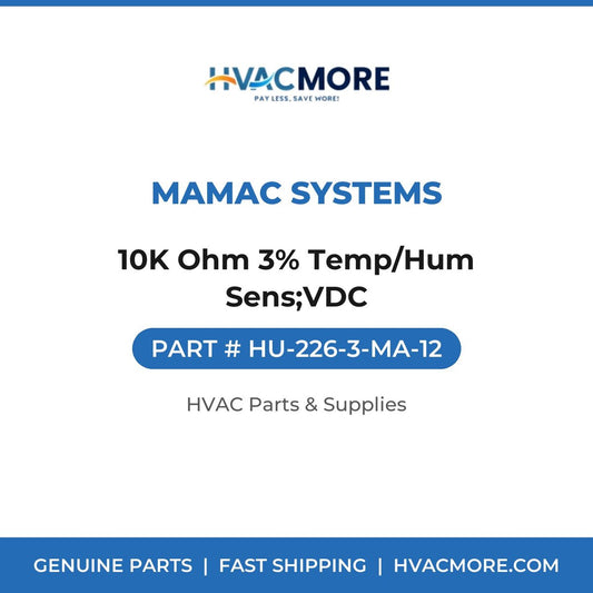 MAMAC Systems 10K Ohm 3% Temp/Hum Sens;VDC HU-226-3-MA-12