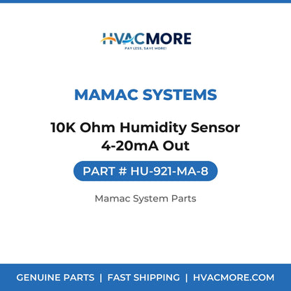 MAMAC Systems 10K Ohm Humidity Sensor 4-20mA Out HU-921-MA-8