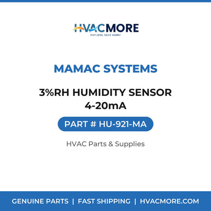 MAMAC Systems 3%RH HUMIDITY SENSOR 4-20mA HU-921-MA