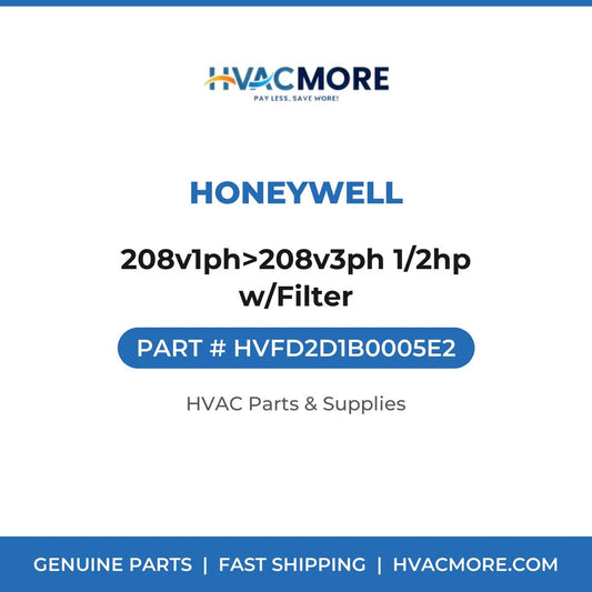Honeywell 208v1ph>208v3ph 1/2hp w/Filter HVFD2D1B0005E2