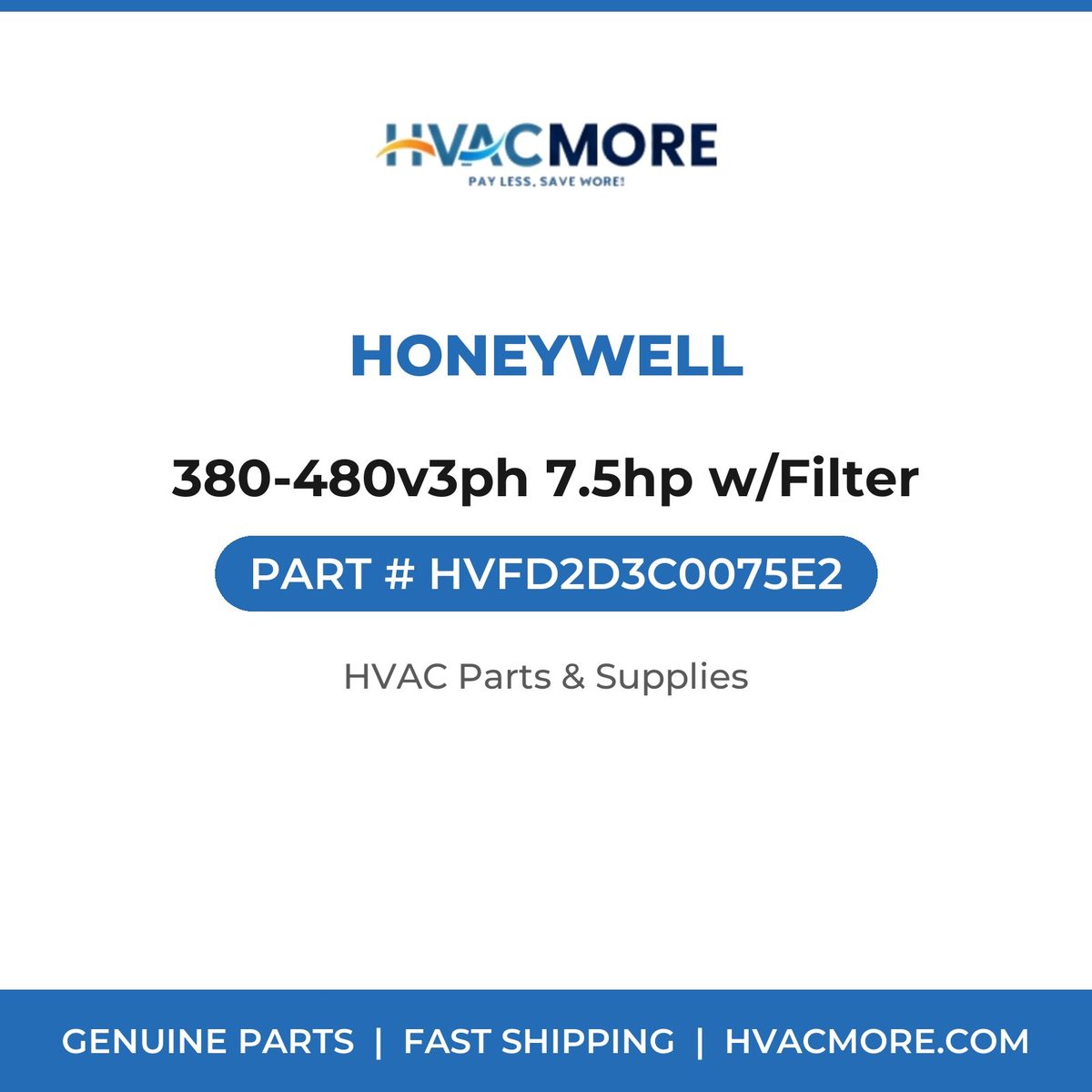 Honeywell 380-480v3ph 7.5hp w/Filter HVFD2D3C0075E2