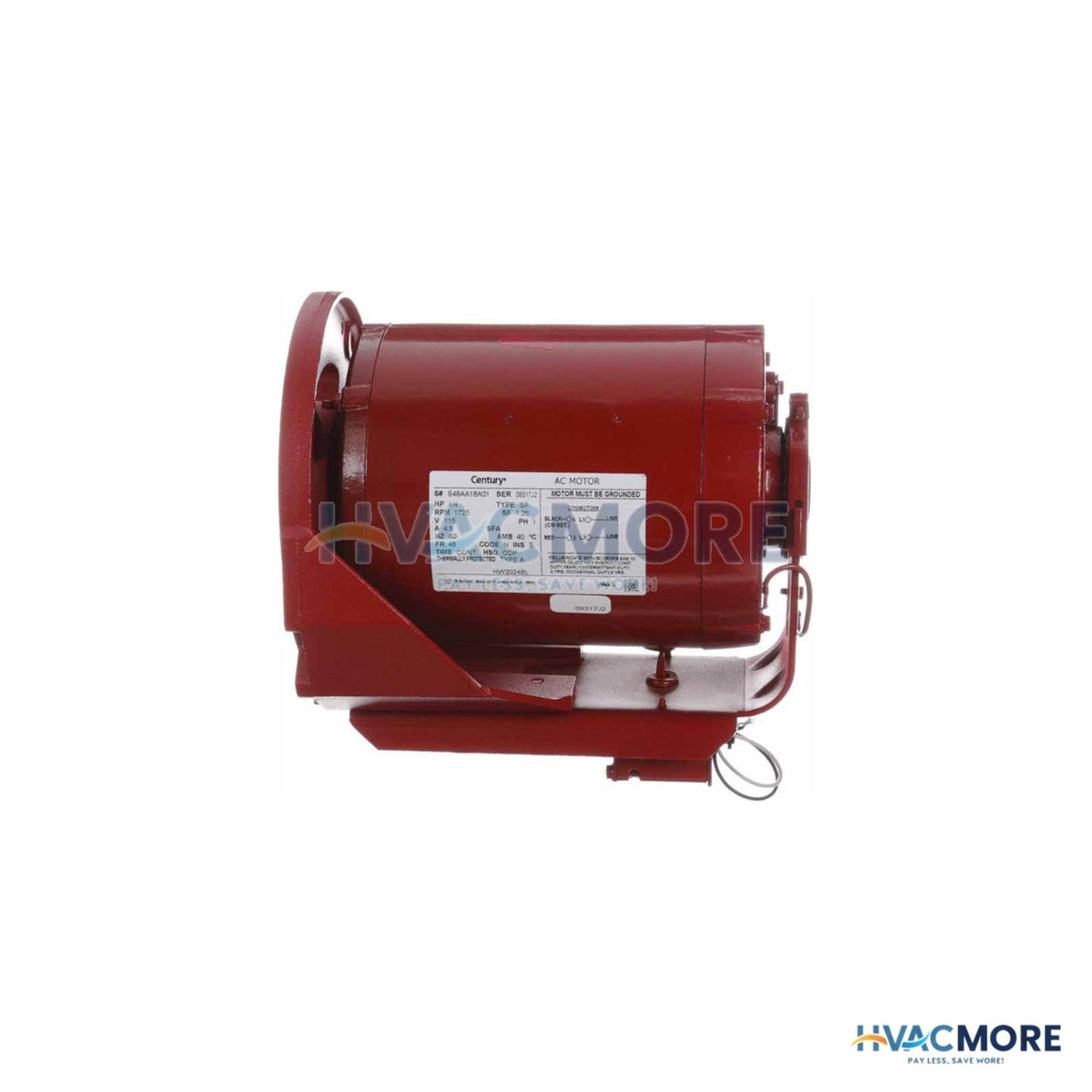 Century 48 Ball Bearing Hot Water Ciric. Pump Motor (115V, 1725 RPM, 1/4 HP) HW2024BL