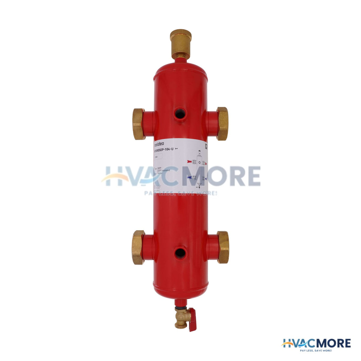 Resideo 1-1/2" Union Hydraulic Separator HYDROSEP-104-U