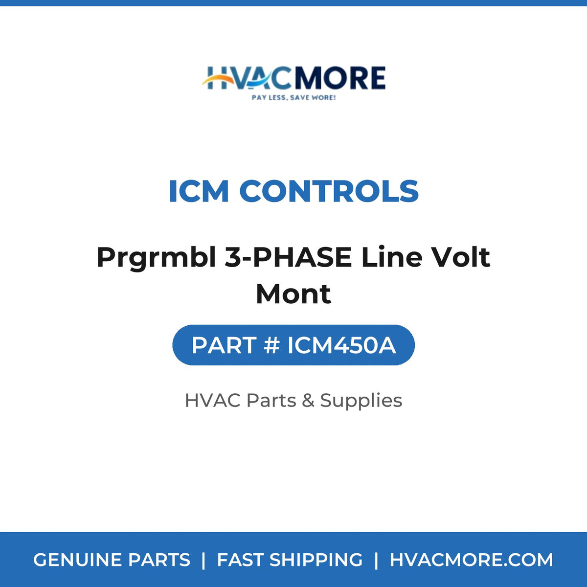 ICM Controls Prgrmbl 3-PHASE Line Volt Mont ICM450A