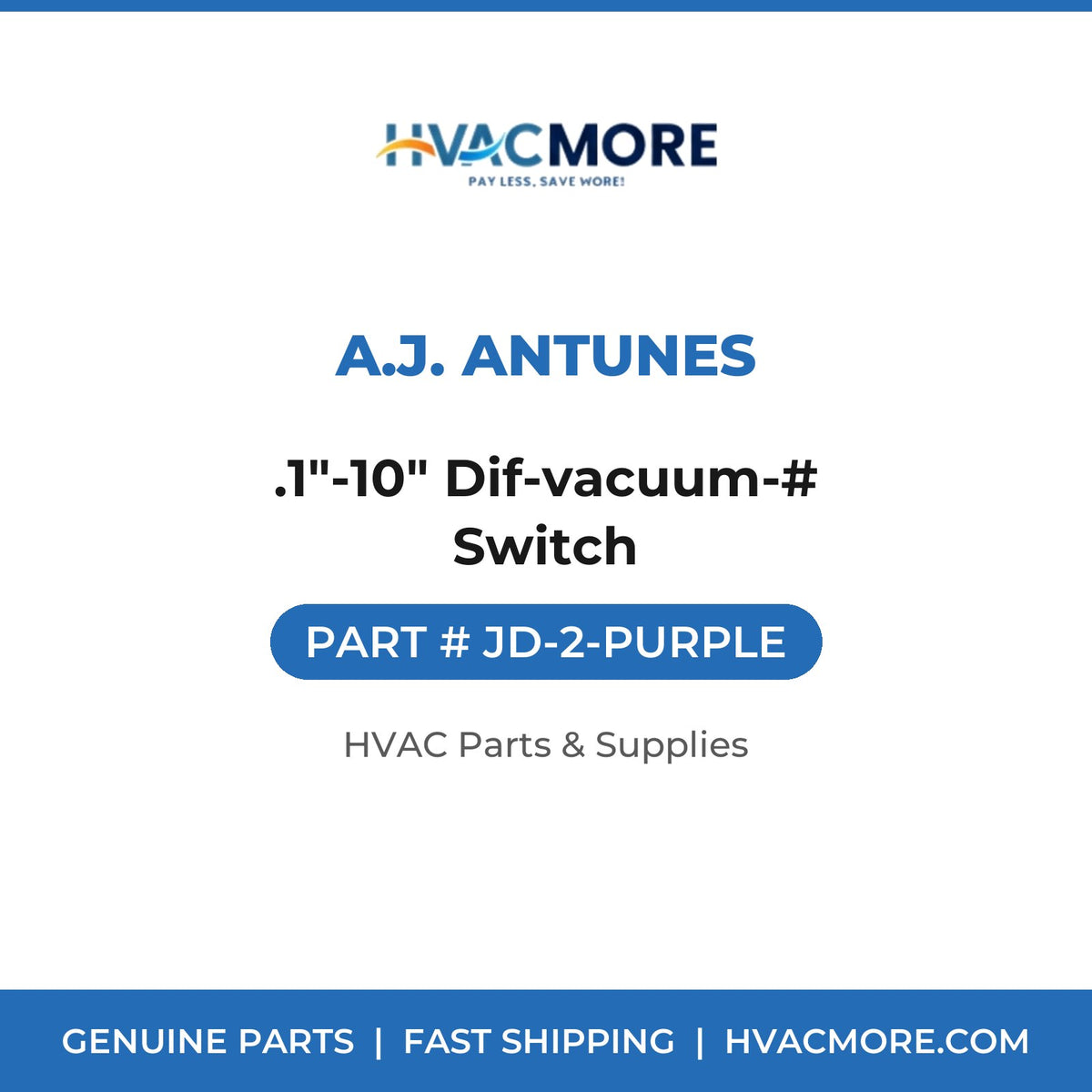 A.J. Antunes .1"-10" Dif-vacuum-# Switch JD-2-PURPLE