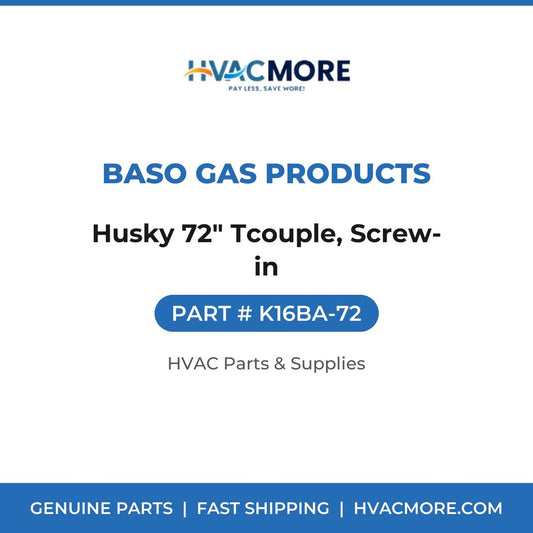 BASO Gas Products Husky 72" Tcouple, Screw-in K16BA-72