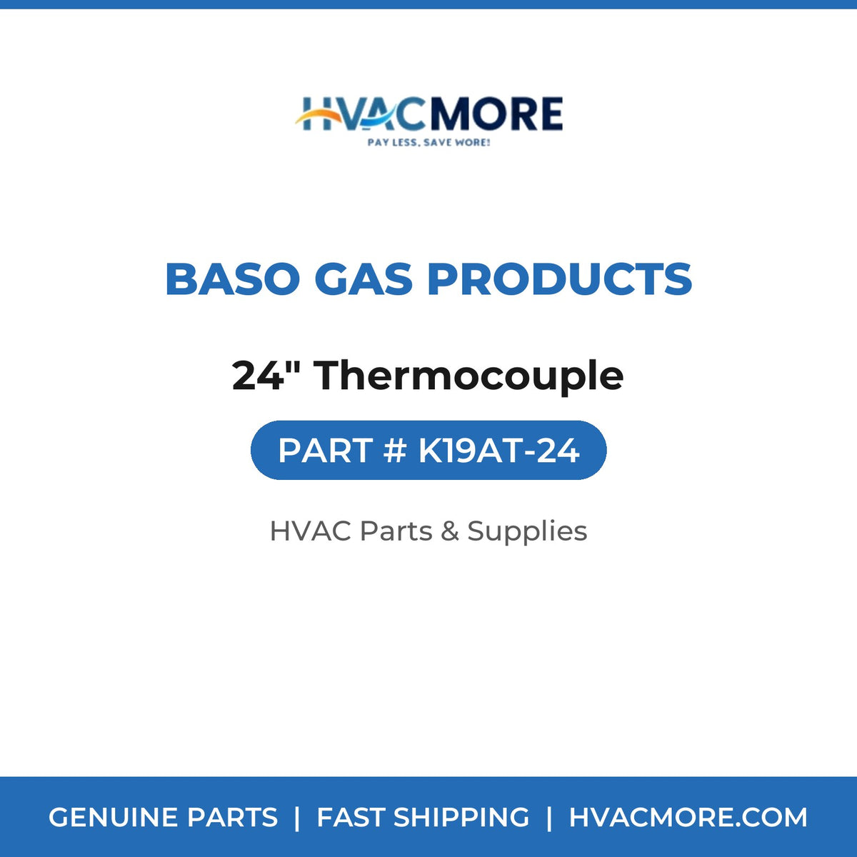 BASO Gas Products 24" Thermocouple K19AT-24